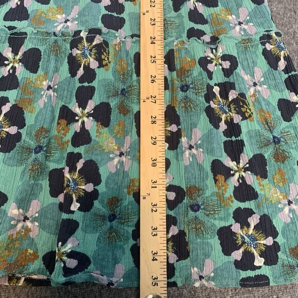 Knox Rose Dress Womens XL Tiered Ruffle Boho Floral Peasant Long Sleeve Rayon - Picture 8 of 8